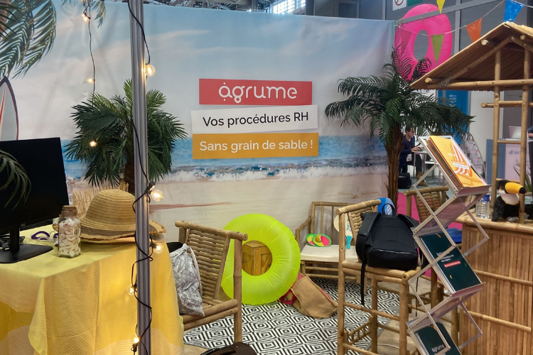 Stand AGRUME, salon Solution RH 2023, Paris.