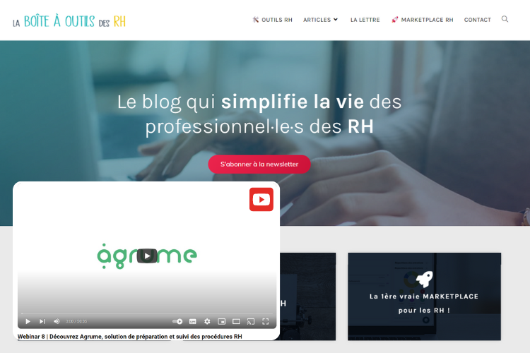 Webinar en collaboration avec la boîte à outils des RH