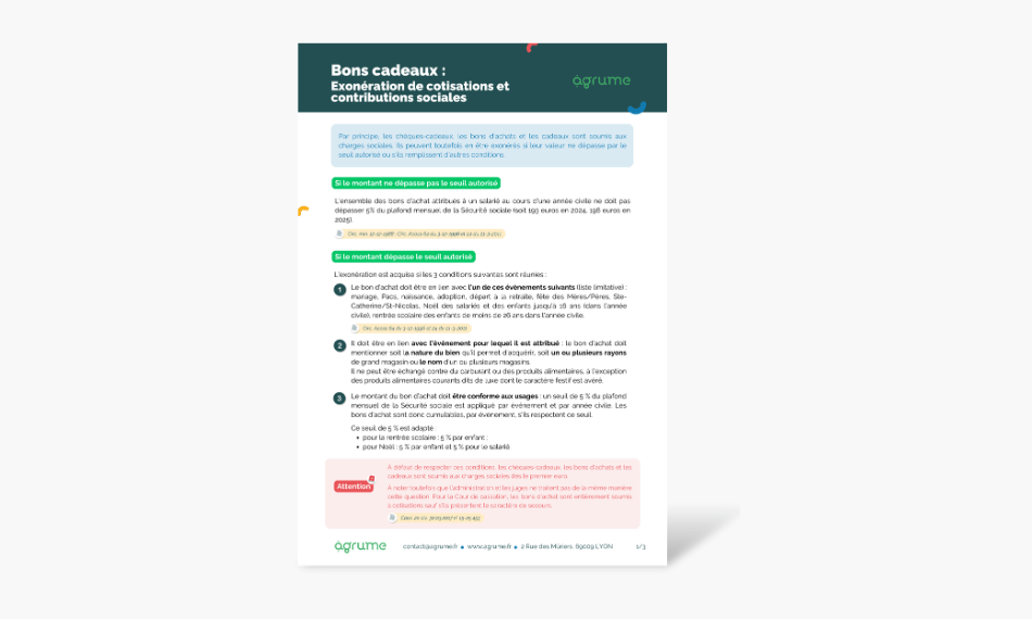 Fiche pratique sur les bons cadeaux