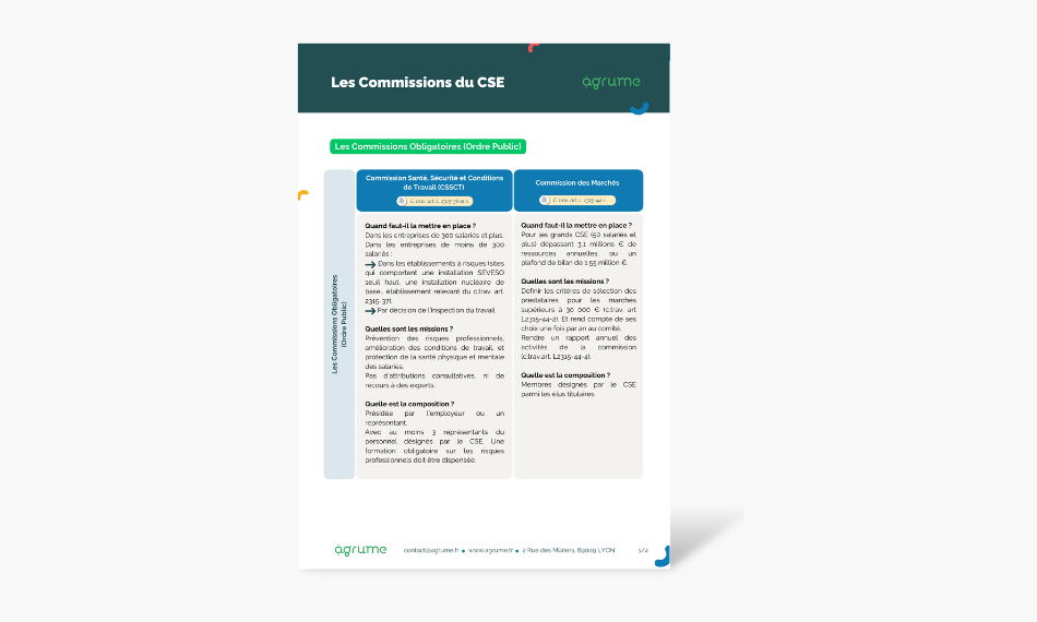 Fiche pratique - Les Commissions du CSE