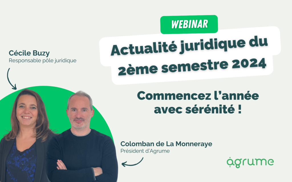 Webinar Actualité juridique 2ème semestre 2024