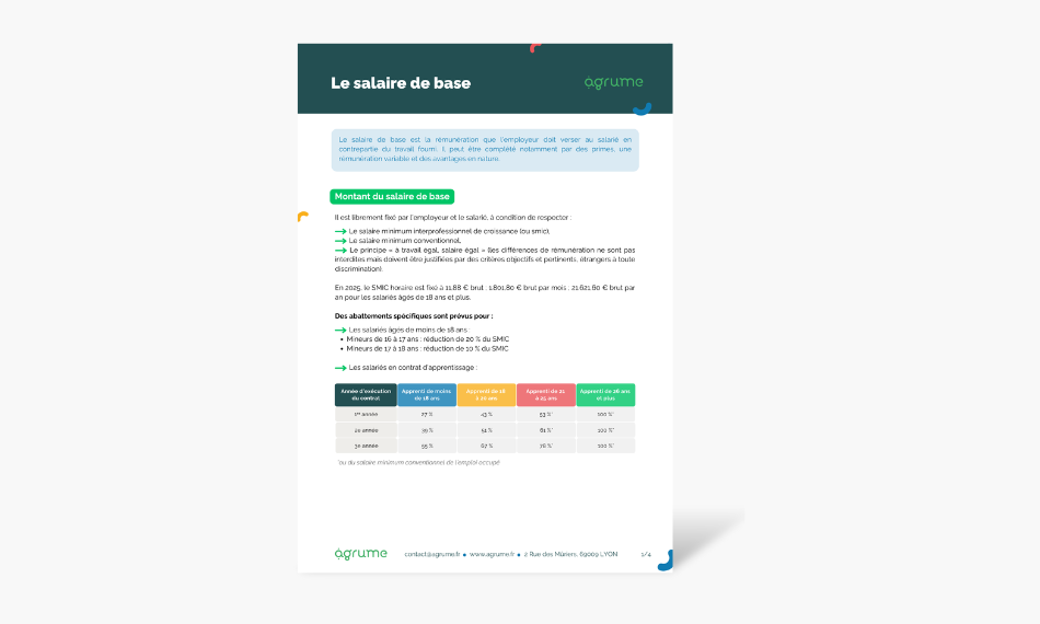 Fiche pratique - Le salaire de base