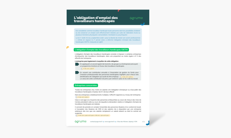 L’obligation d’emploi des travailleurs handicapés